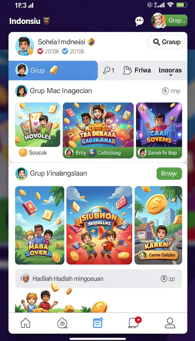 Tampilan antarmuka meki88 di Android
